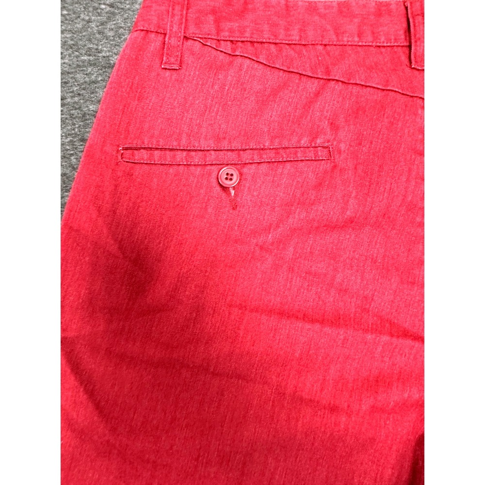 Volcom Surf Stripe Vibrant Chino Cotton Shorts Casual Everyday Red Size 33 - Picture 11 of 12